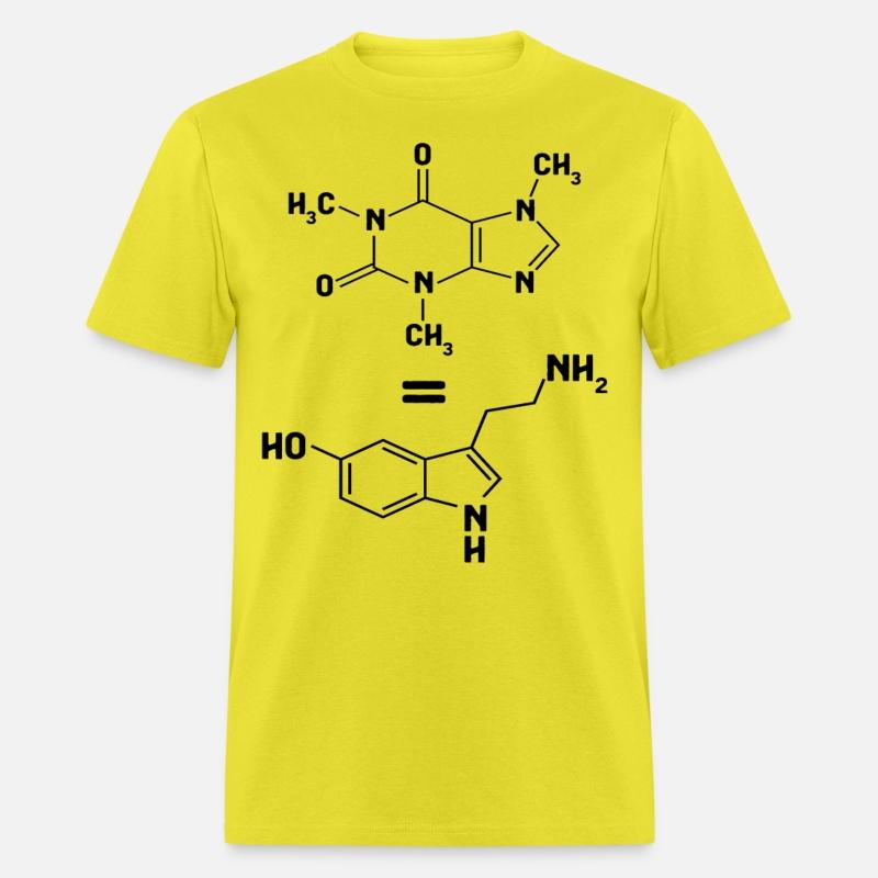 Caffeine Equals Serotonin Molecule Dopamine