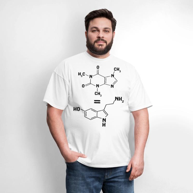 Caffeine Equals Serotonin Molecule Dopamine