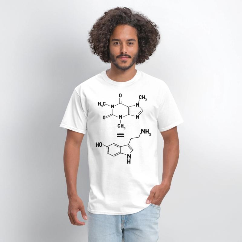Caffeine Equals Serotonin Molecule Dopamine