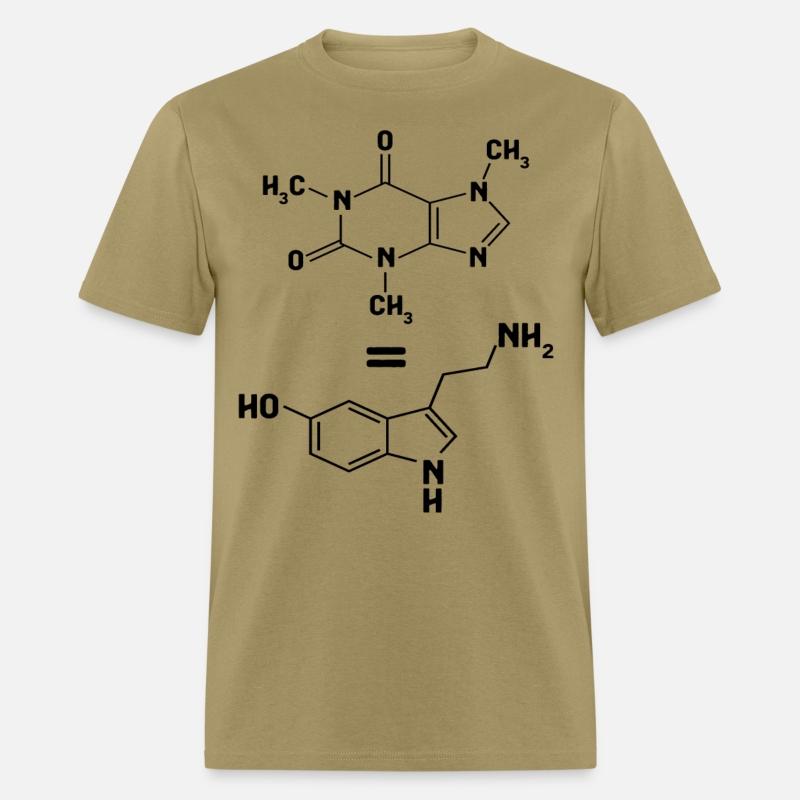 Caffeine Equals Serotonin Molecule Dopamine