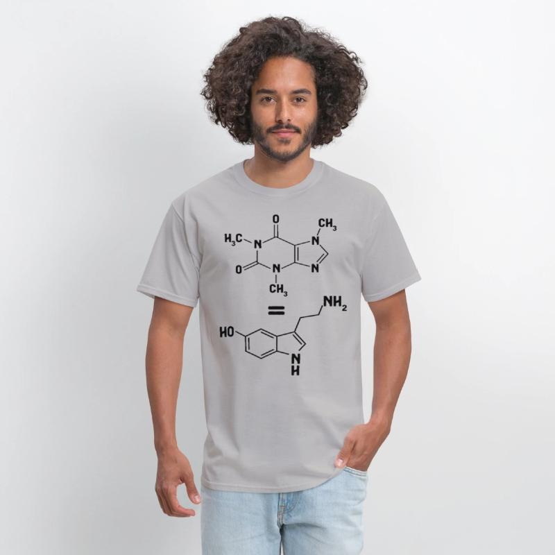 Caffeine Equals Serotonin Molecule Dopamine