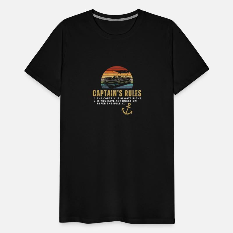 Captain's Rules Funny Sailor Fishing Boating