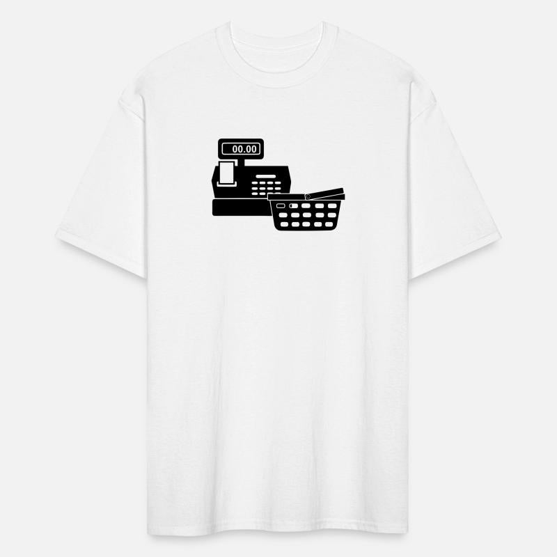 Cash register with shopping basket