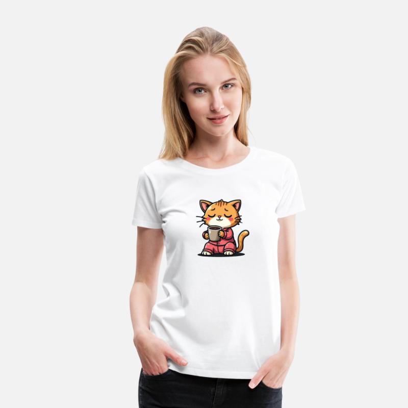 Cat Drinking coffee