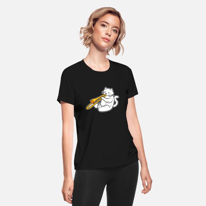 Cat Playing Trombone Trombonist