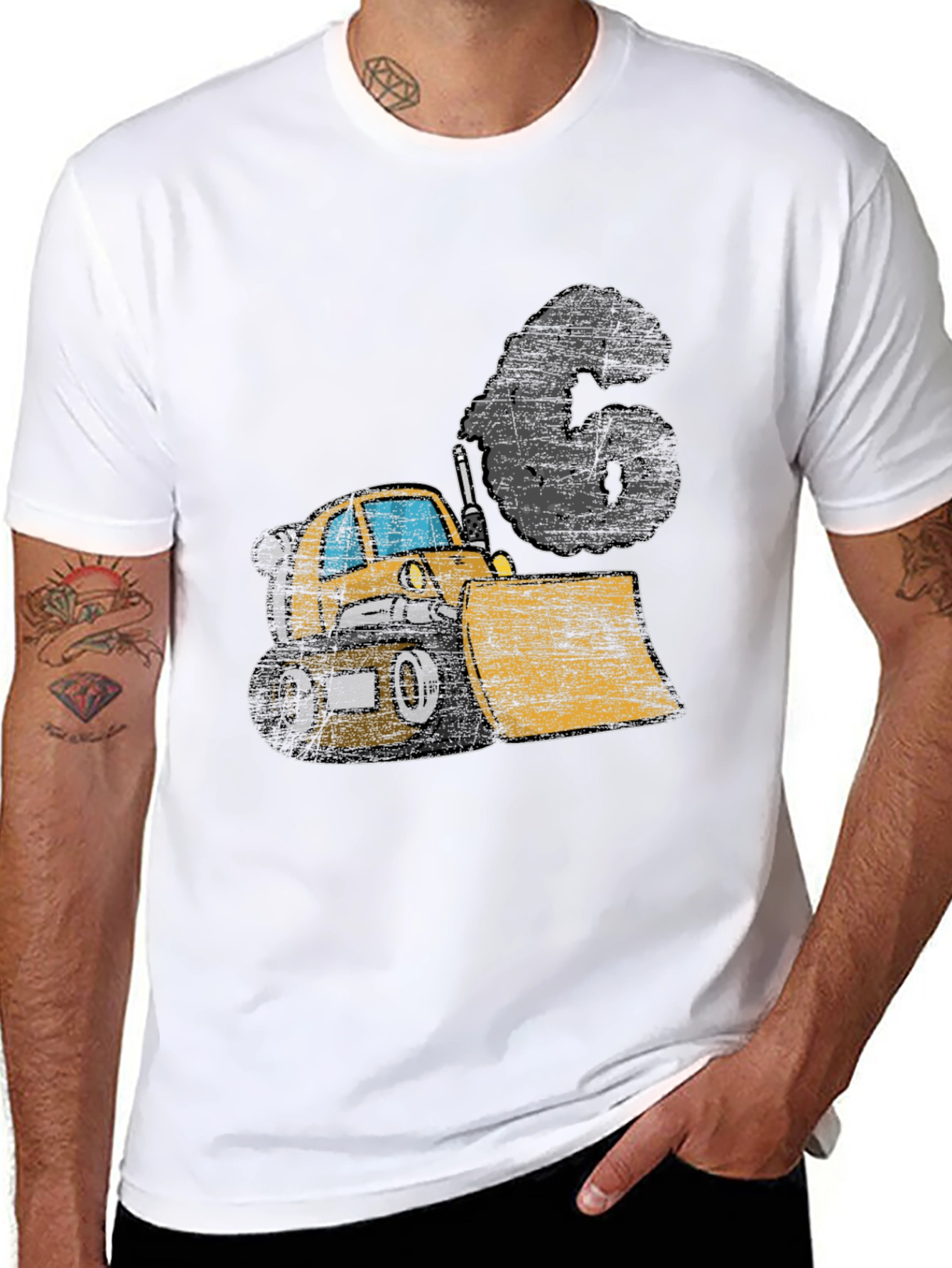 Bulldozer 6th Birthday T-Shirt