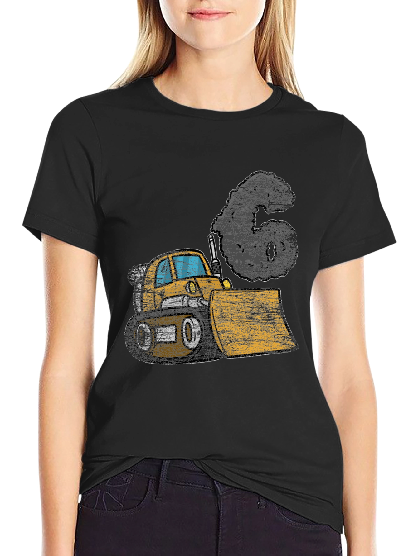Bulldozer 6th Birthday T-Shirt