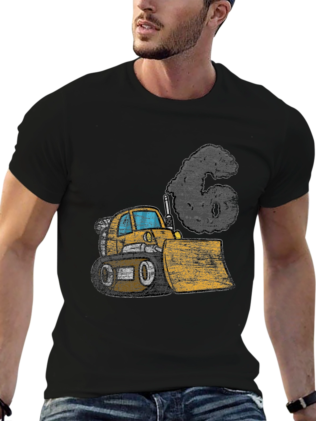 Bulldozer 6th Birthday T-Shirt