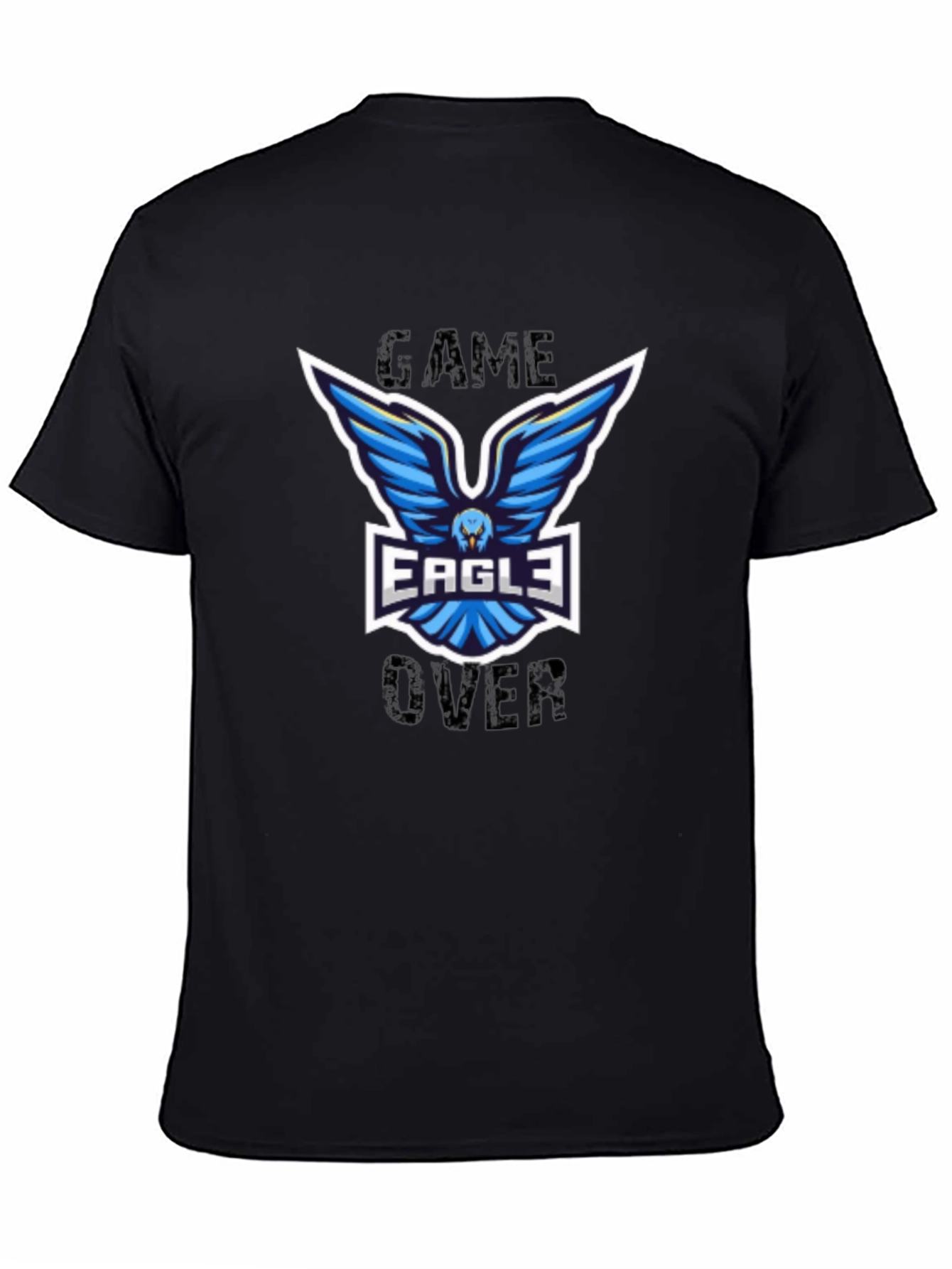 Game Over Eagle Graphic T-Shirt - Black
