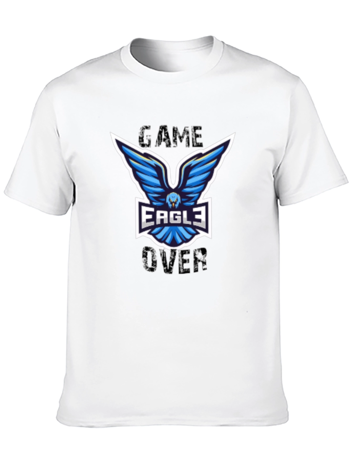 Game Over Eagle Graphic T-Shirt - Black