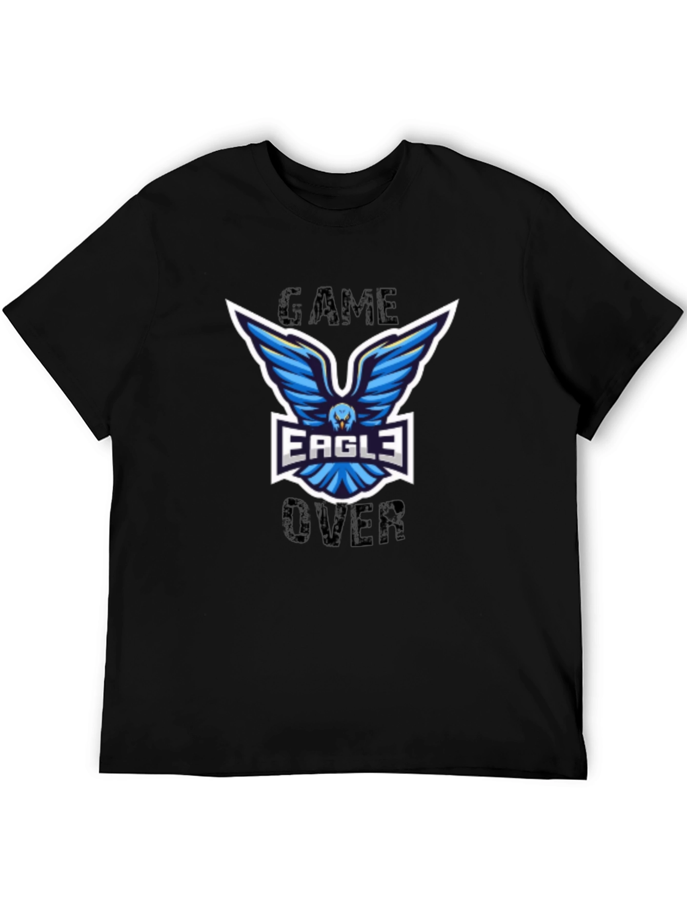 Game Over Eagle Graphic T-Shirt - Black
