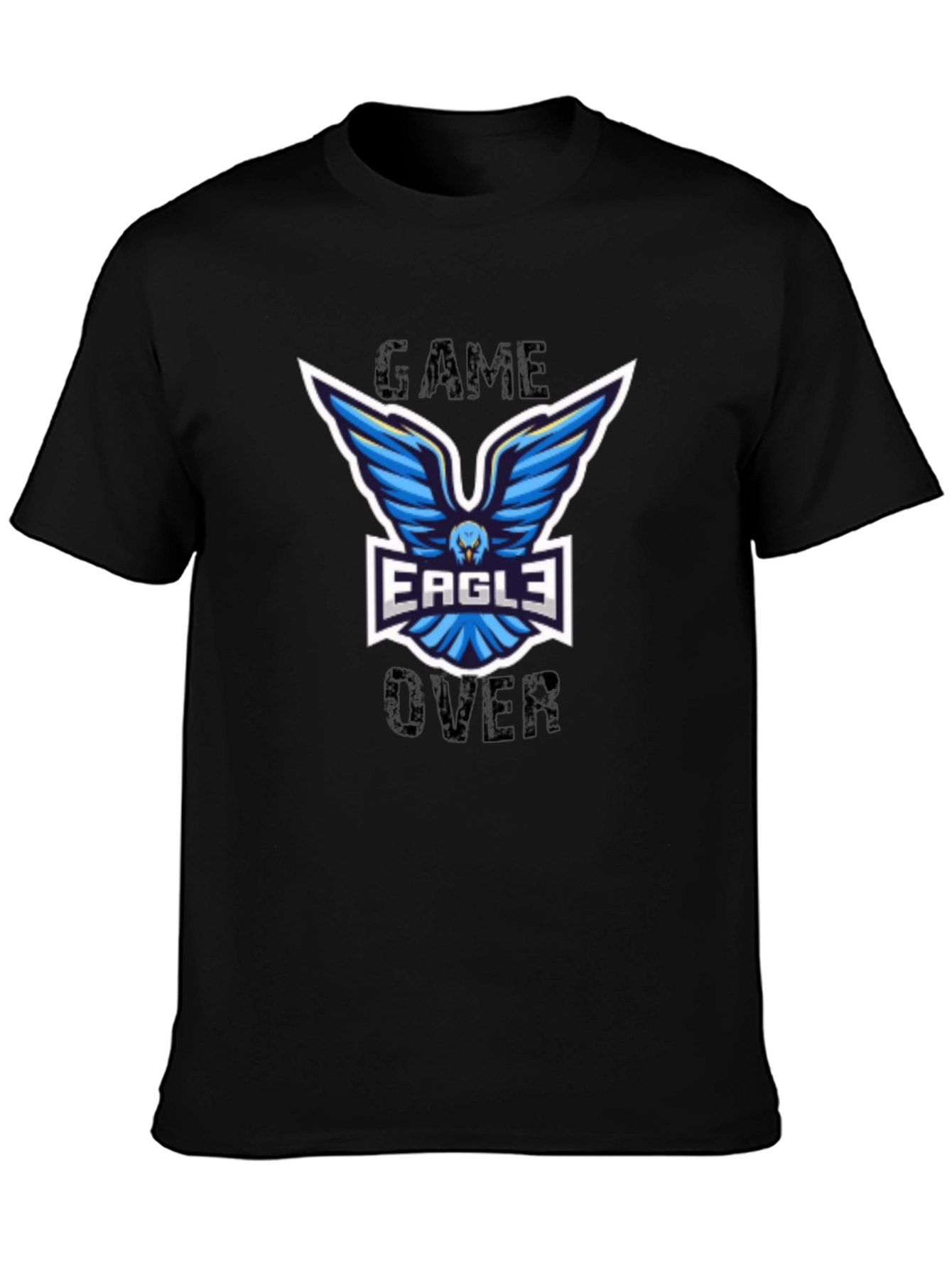Game Over Eagle Graphic T-Shirt - Black