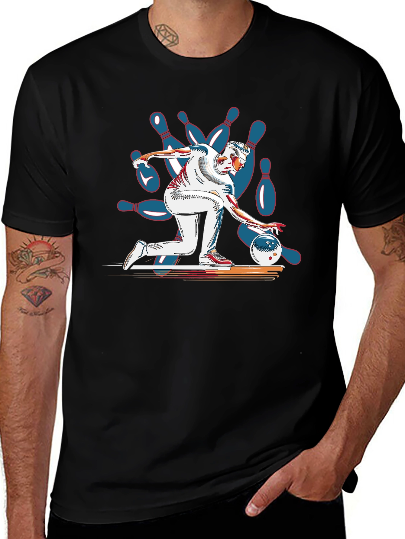Bowling Strike Graphic T-Shirt