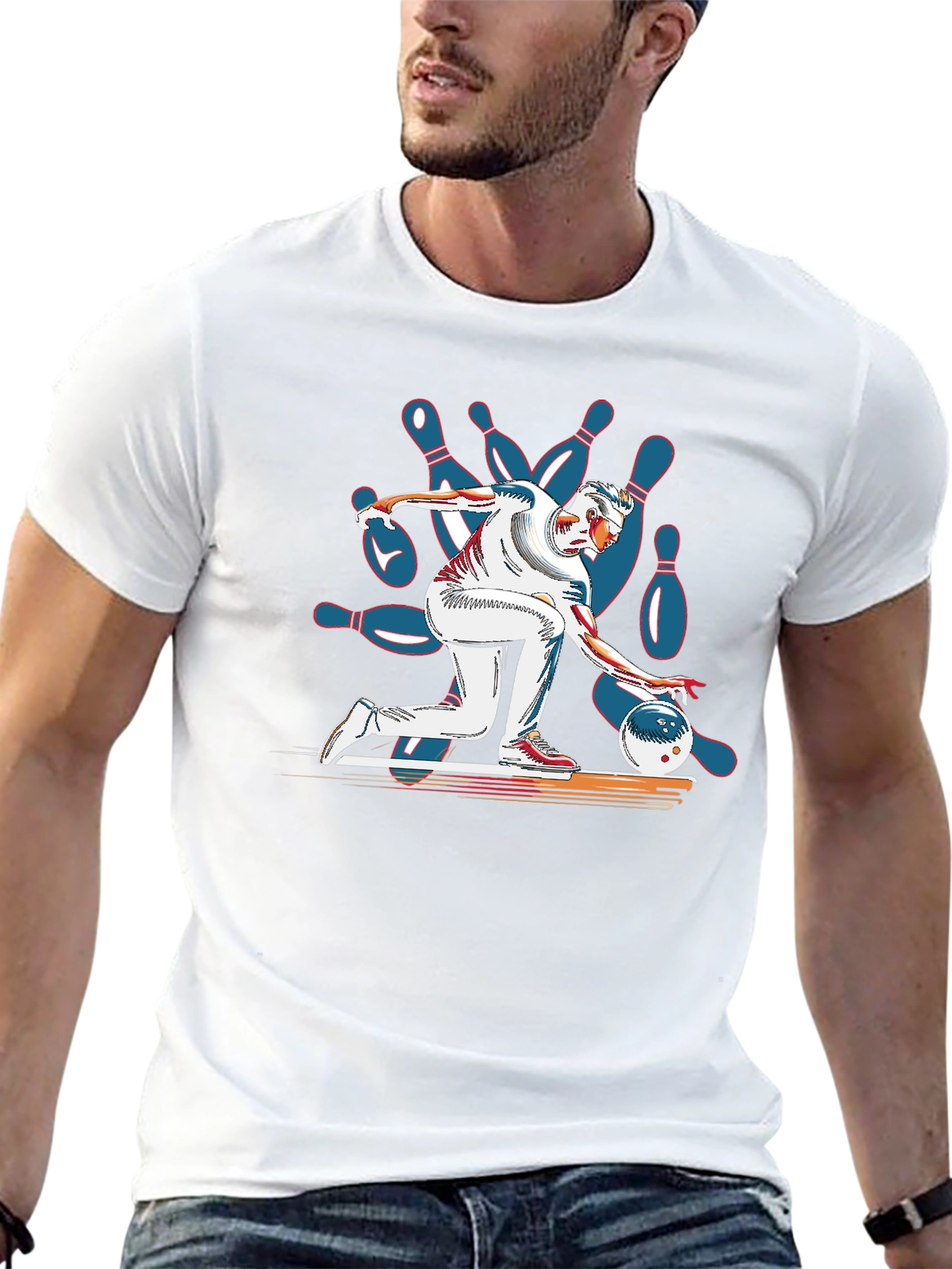 Bowling Strike Graphic T-Shirt