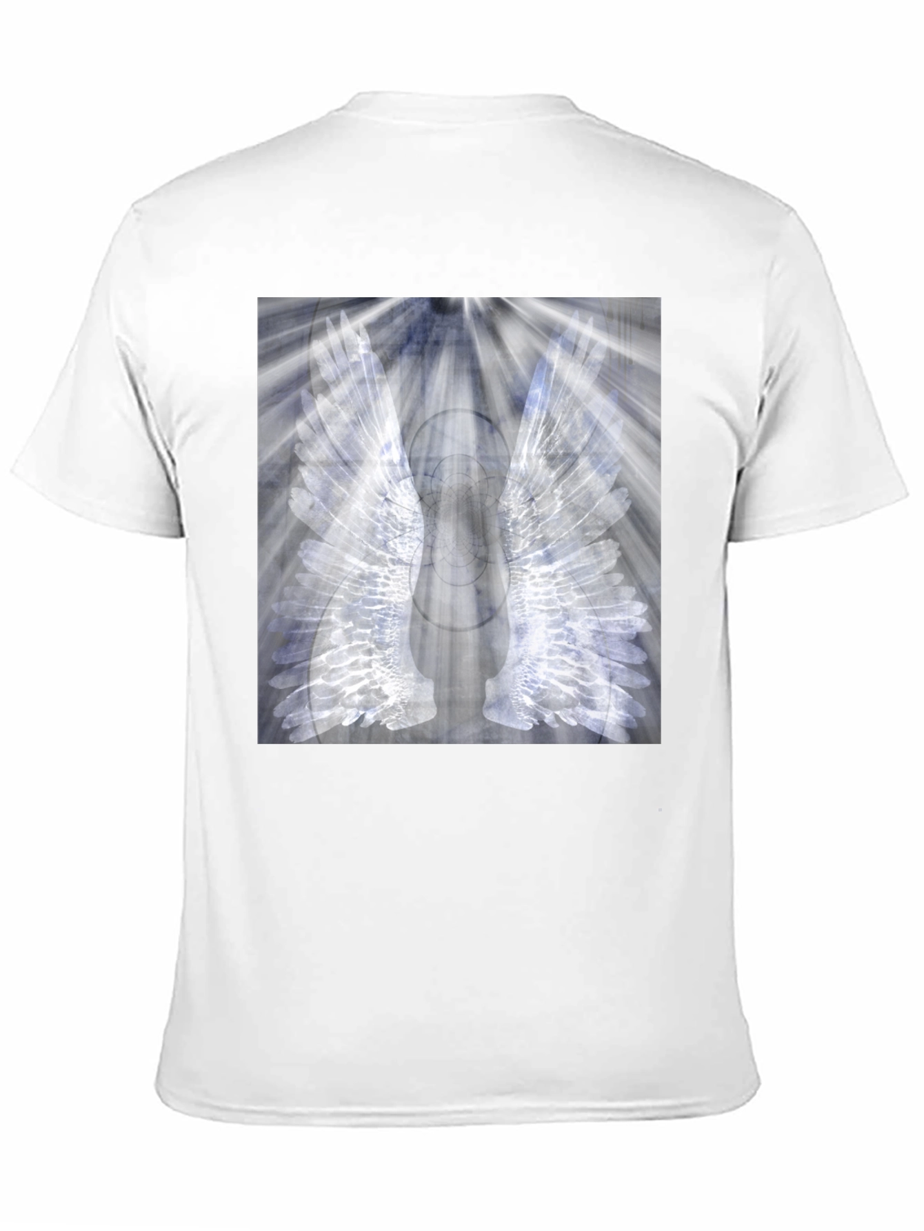 Wings Graphic Black T-Shirt - Unique Angel Design