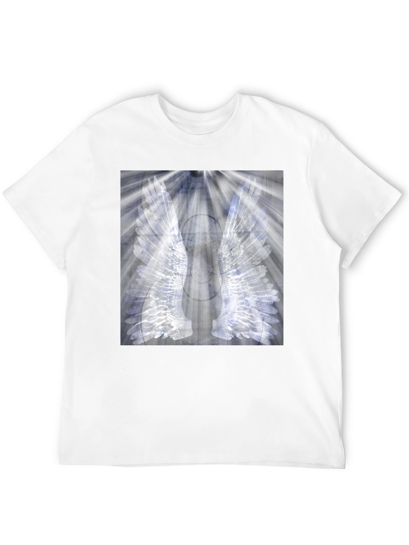Wings Graphic Black T-Shirt - Unique Angel Design