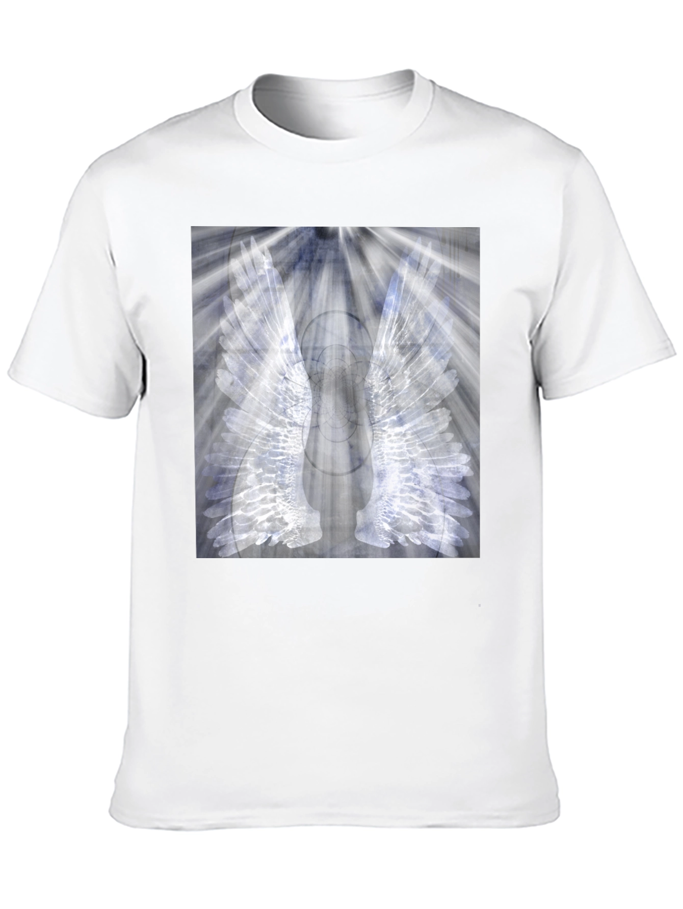 Wings Graphic Black T-Shirt - Unique Angel Design