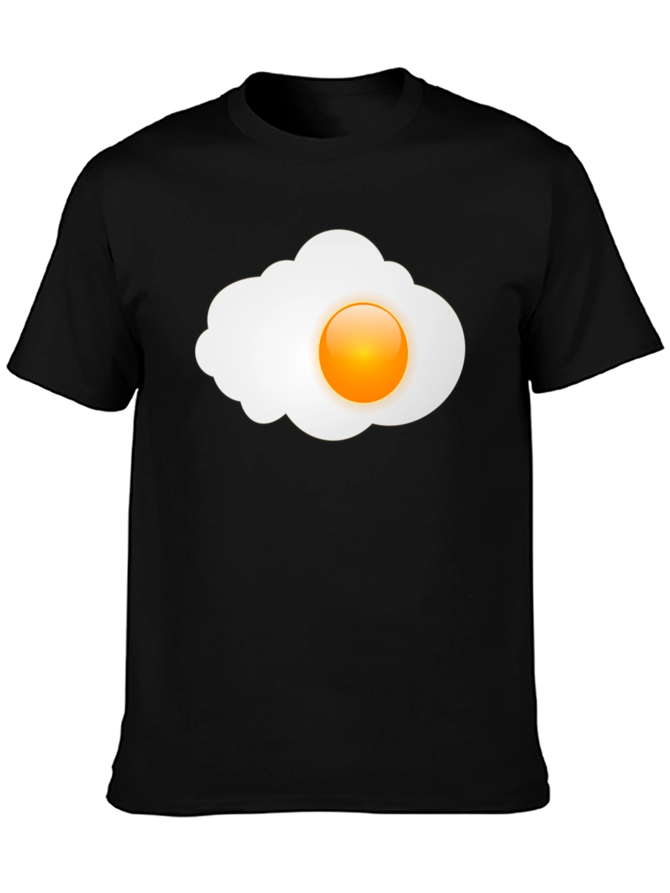 Sunny Side Up Graphic Tee - Casual Black T-Shirt