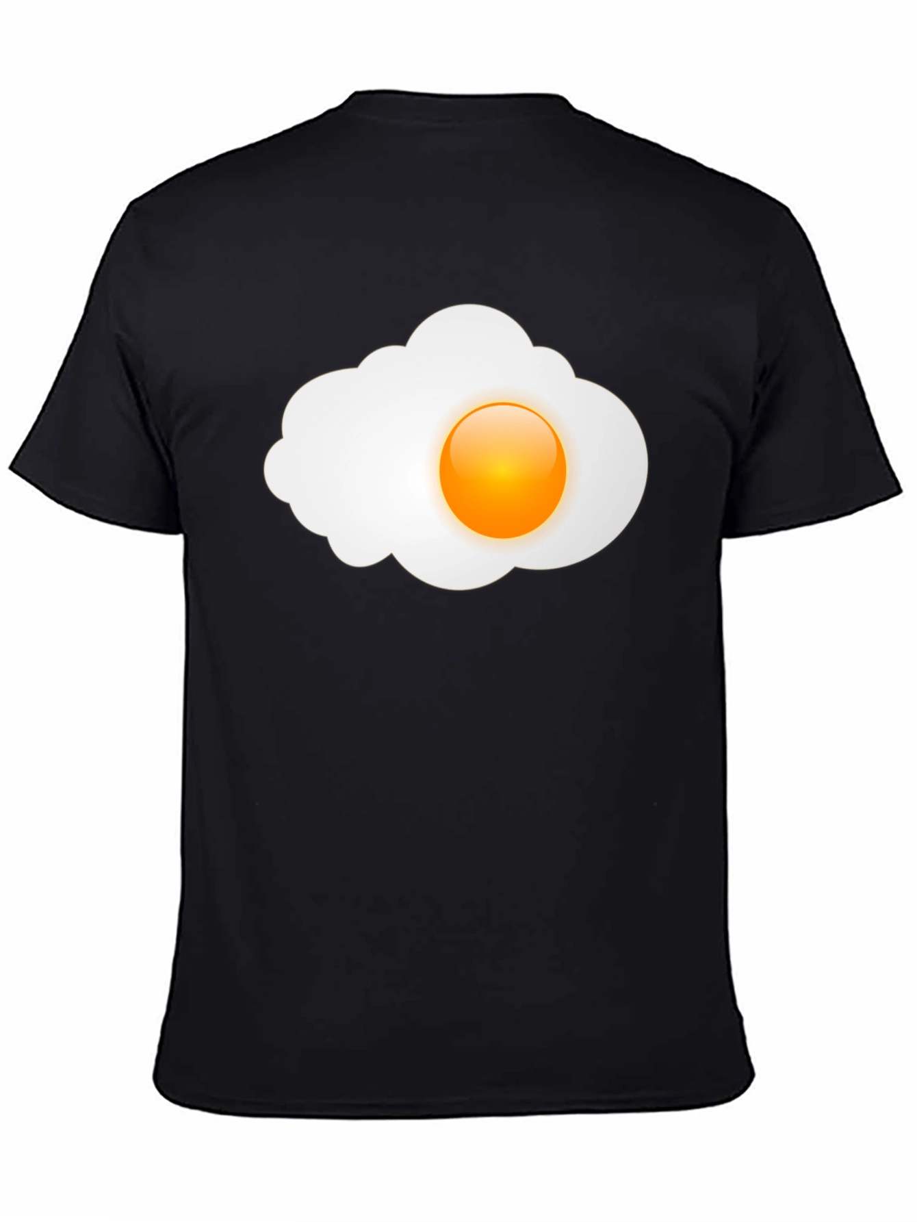 Sunny Side Up Graphic Tee - Casual Black T-Shirt