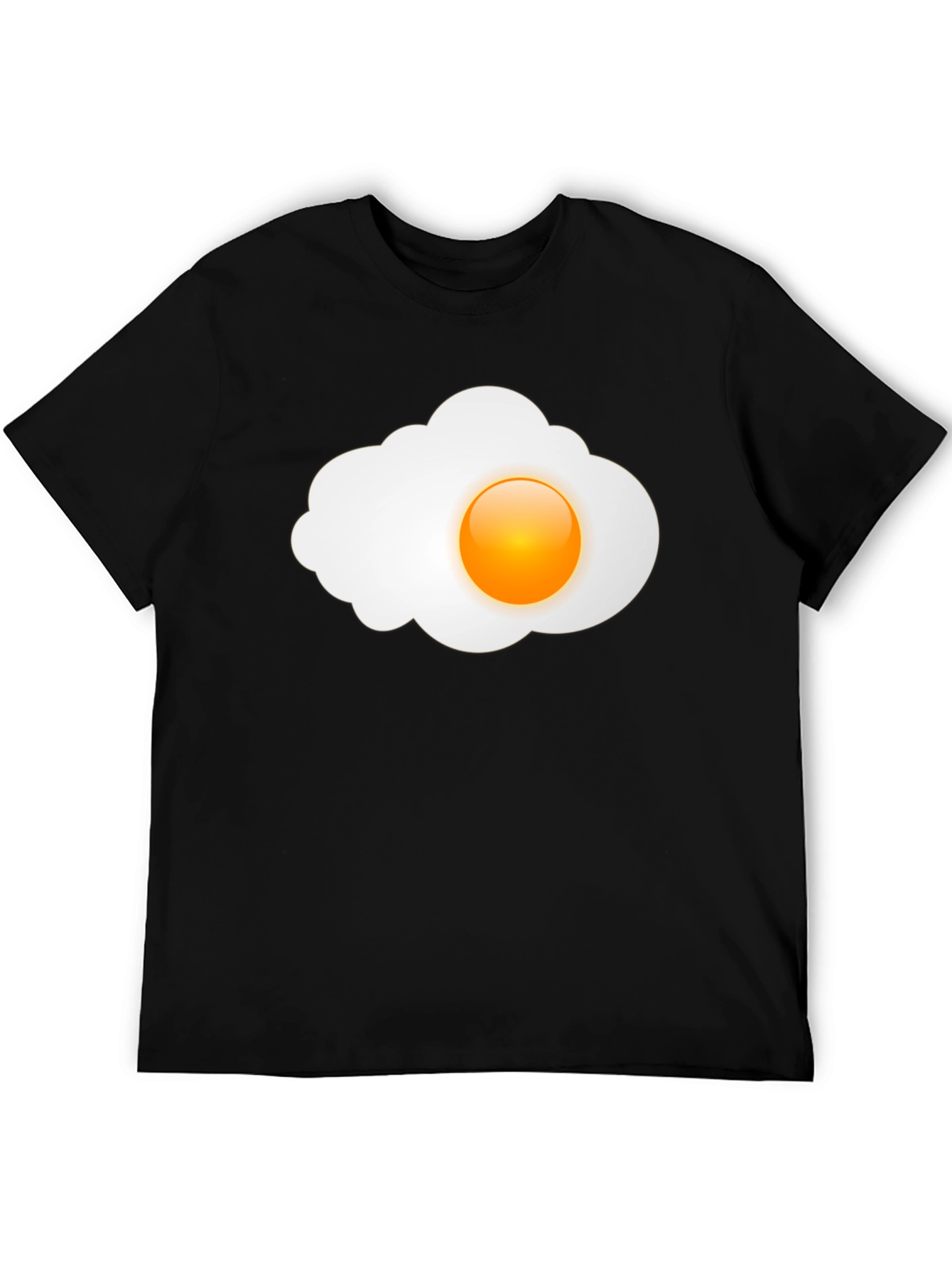 Sunny Side Up Graphic Tee - Casual Black T-Shirt