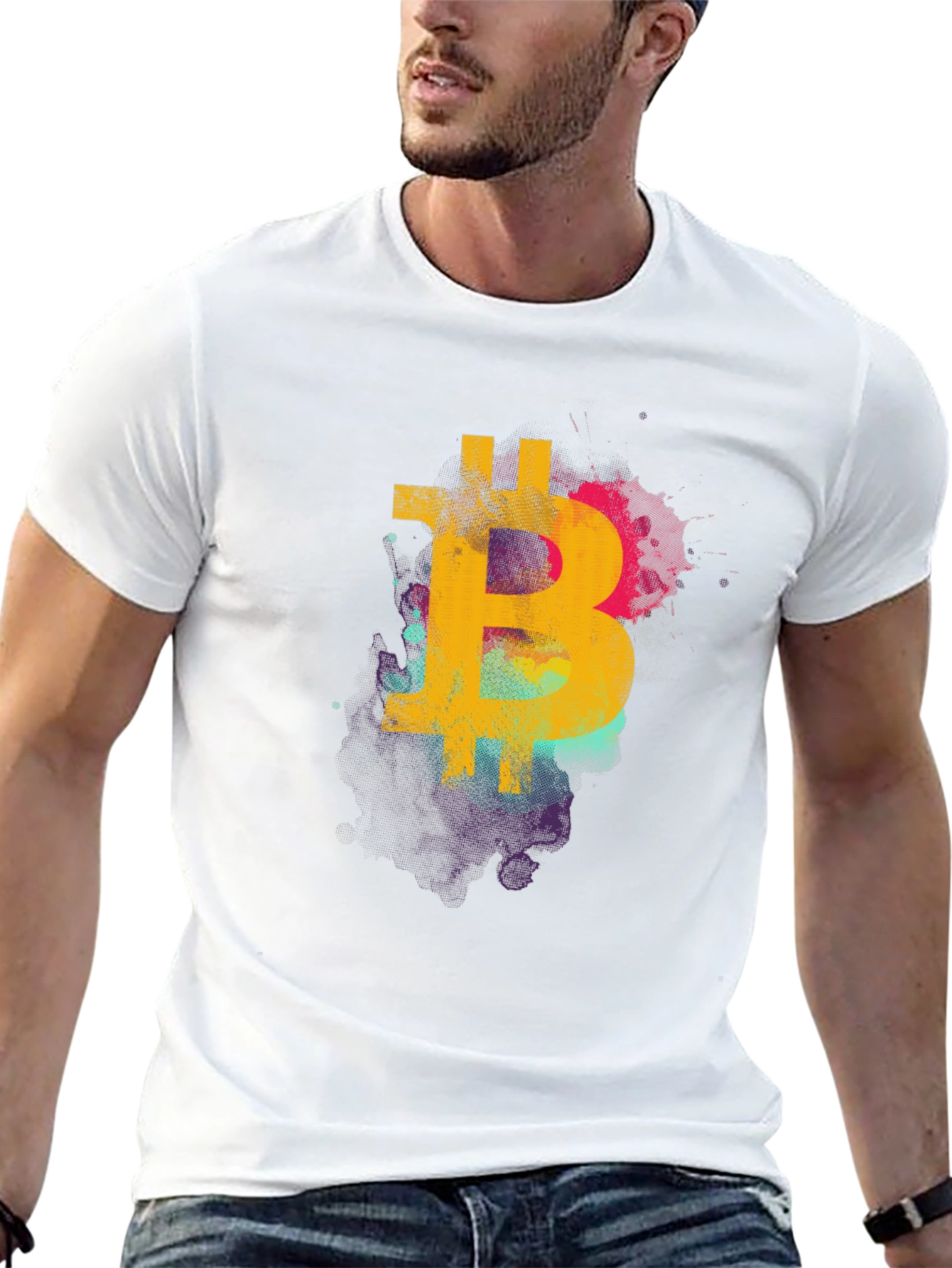 Bitcoin Art Graphic T-Shirt - Crypto Tee