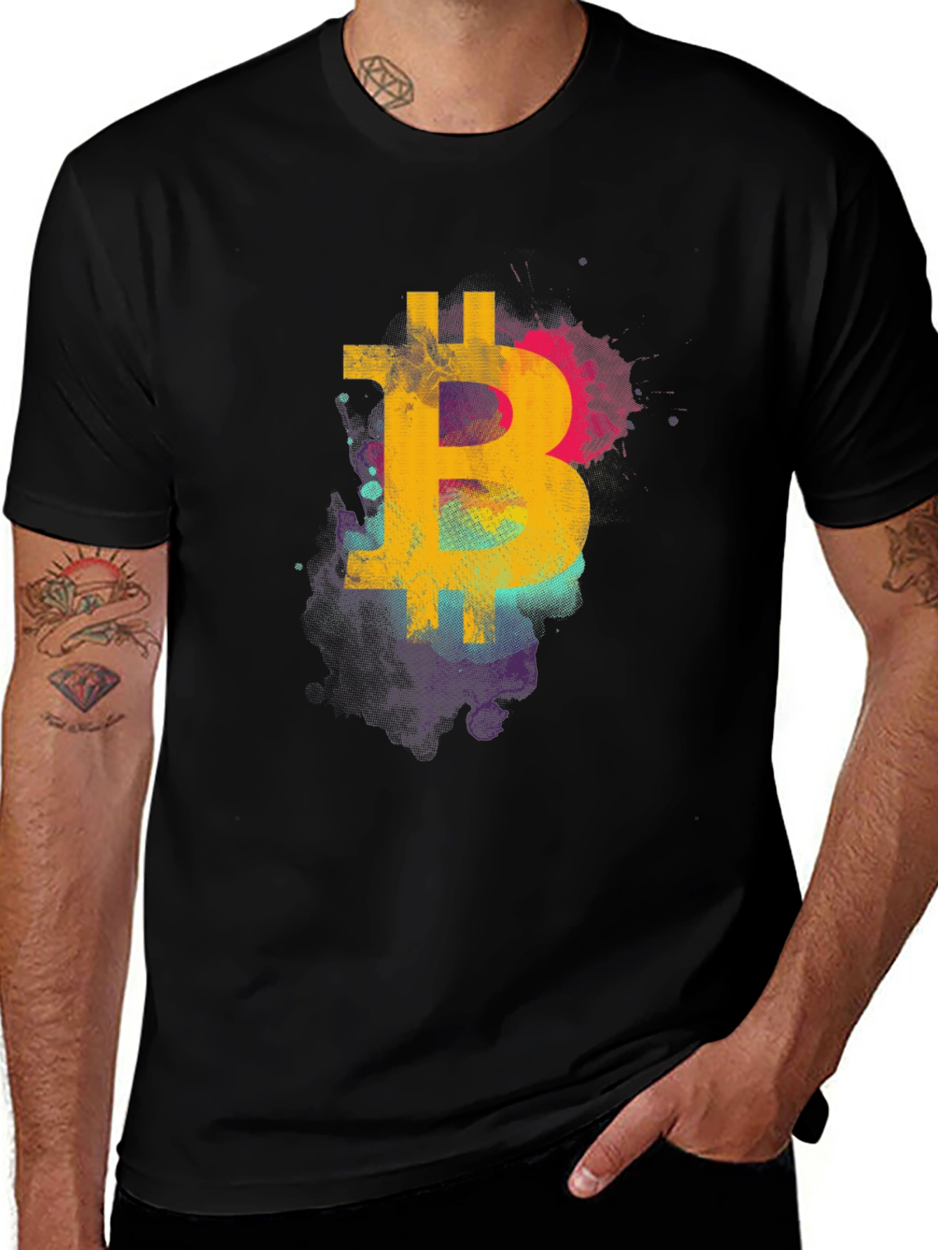 Bitcoin Art Graphic T-Shirt - Crypto Tee
