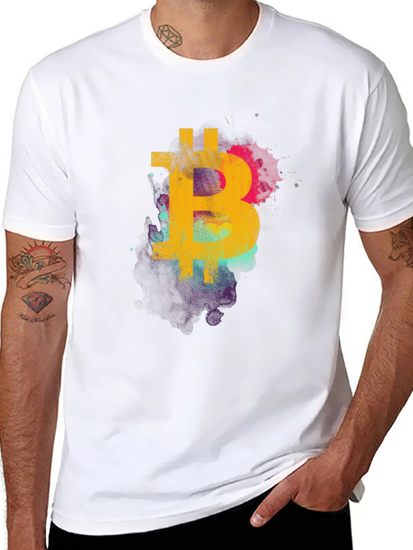 Bitcoin Art Graphic T-Shirt - Crypto Tee