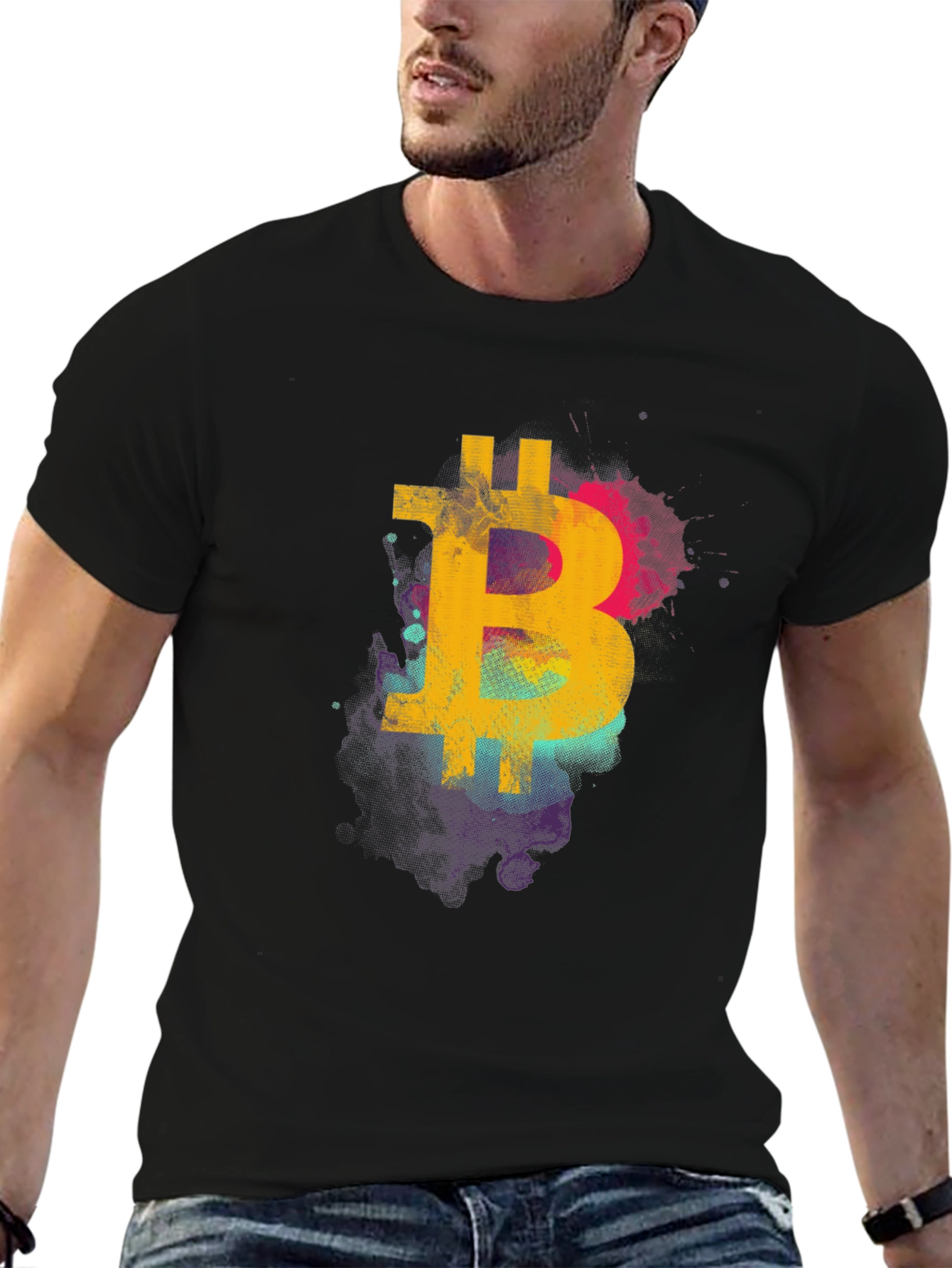Bitcoin Art Graphic T-Shirt - Crypto Tee