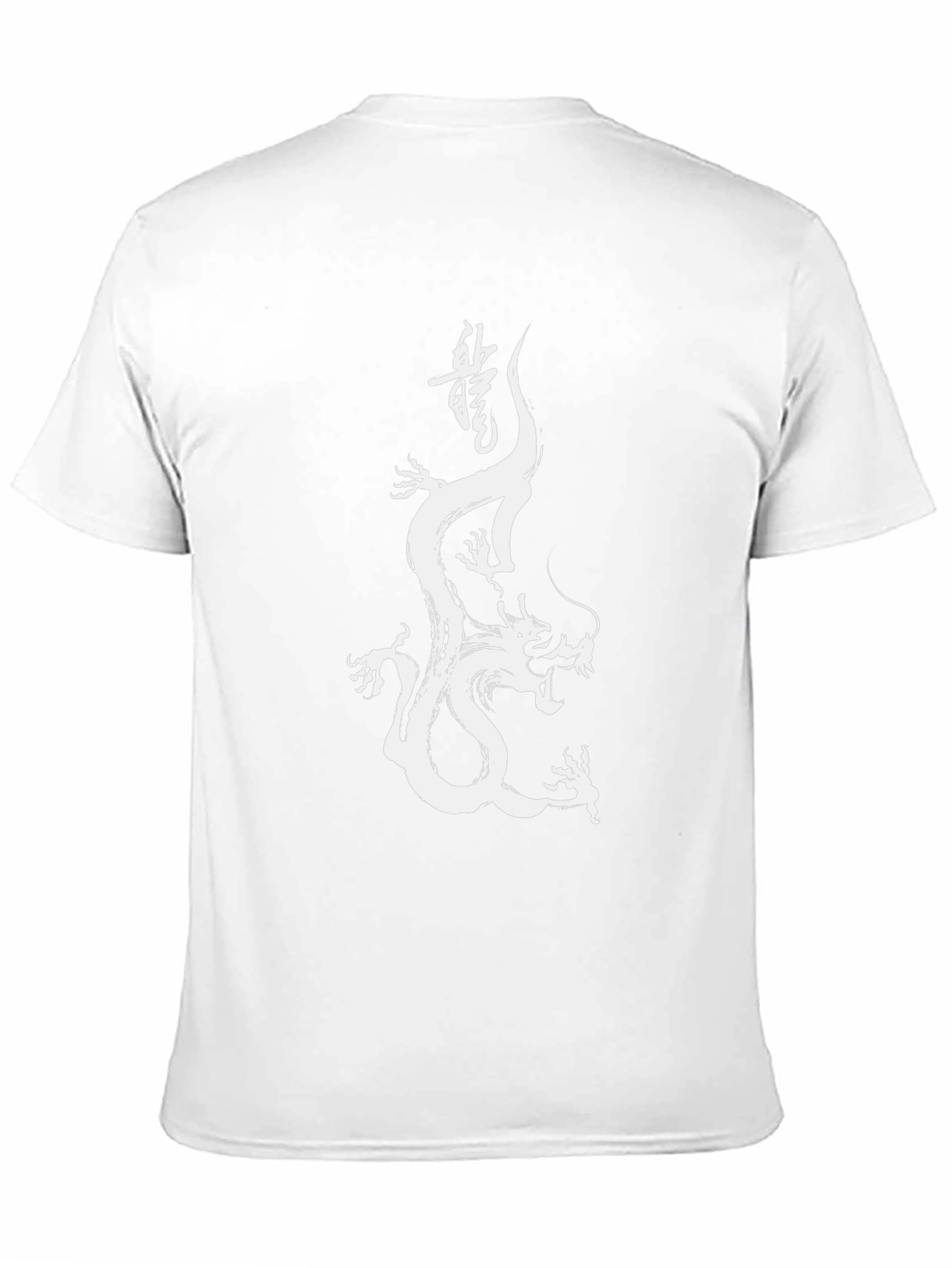 Dragon Brush Stroke Graphic Tee - Black