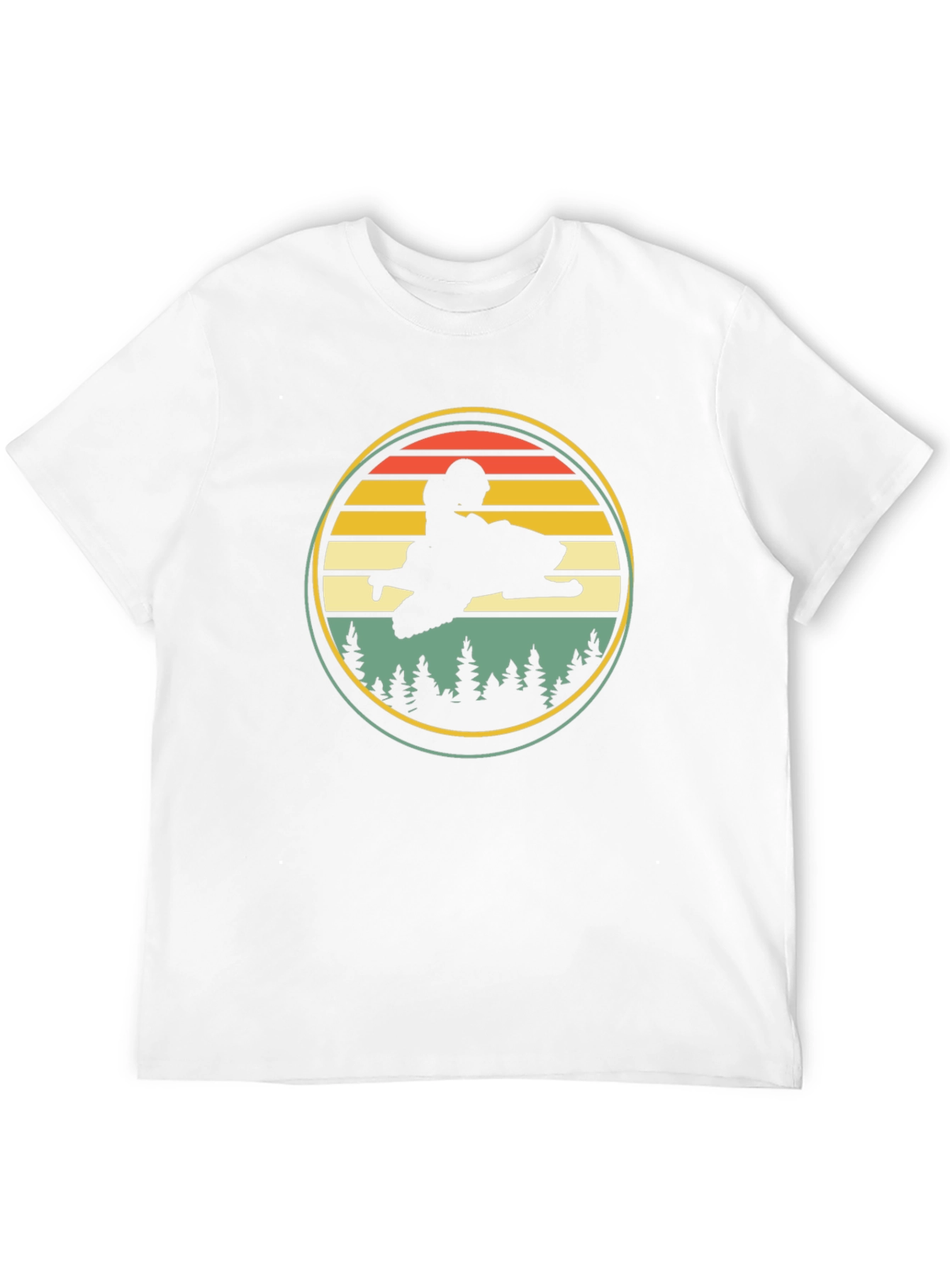 Retro Snowmobile Silhouette Tee