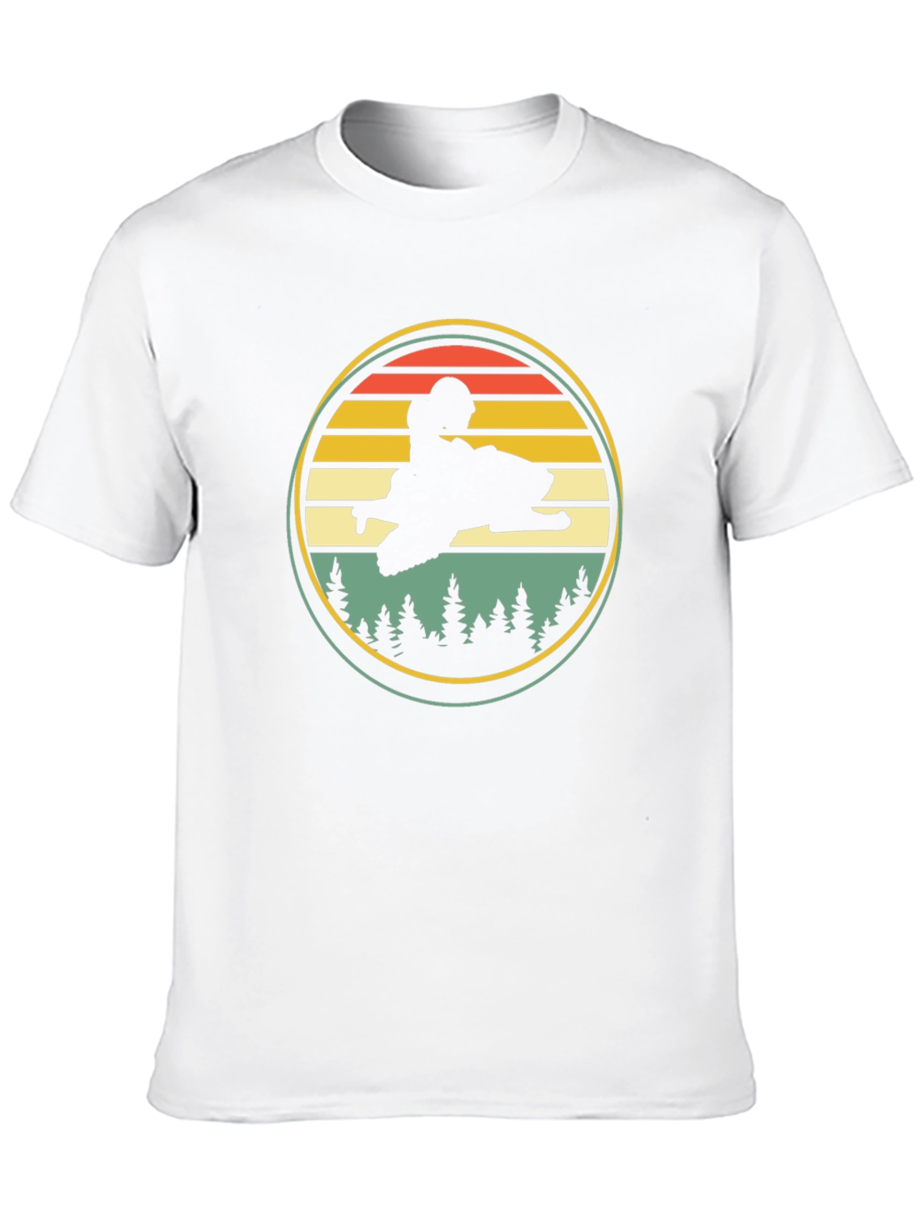 Retro Snowmobile Silhouette Tee