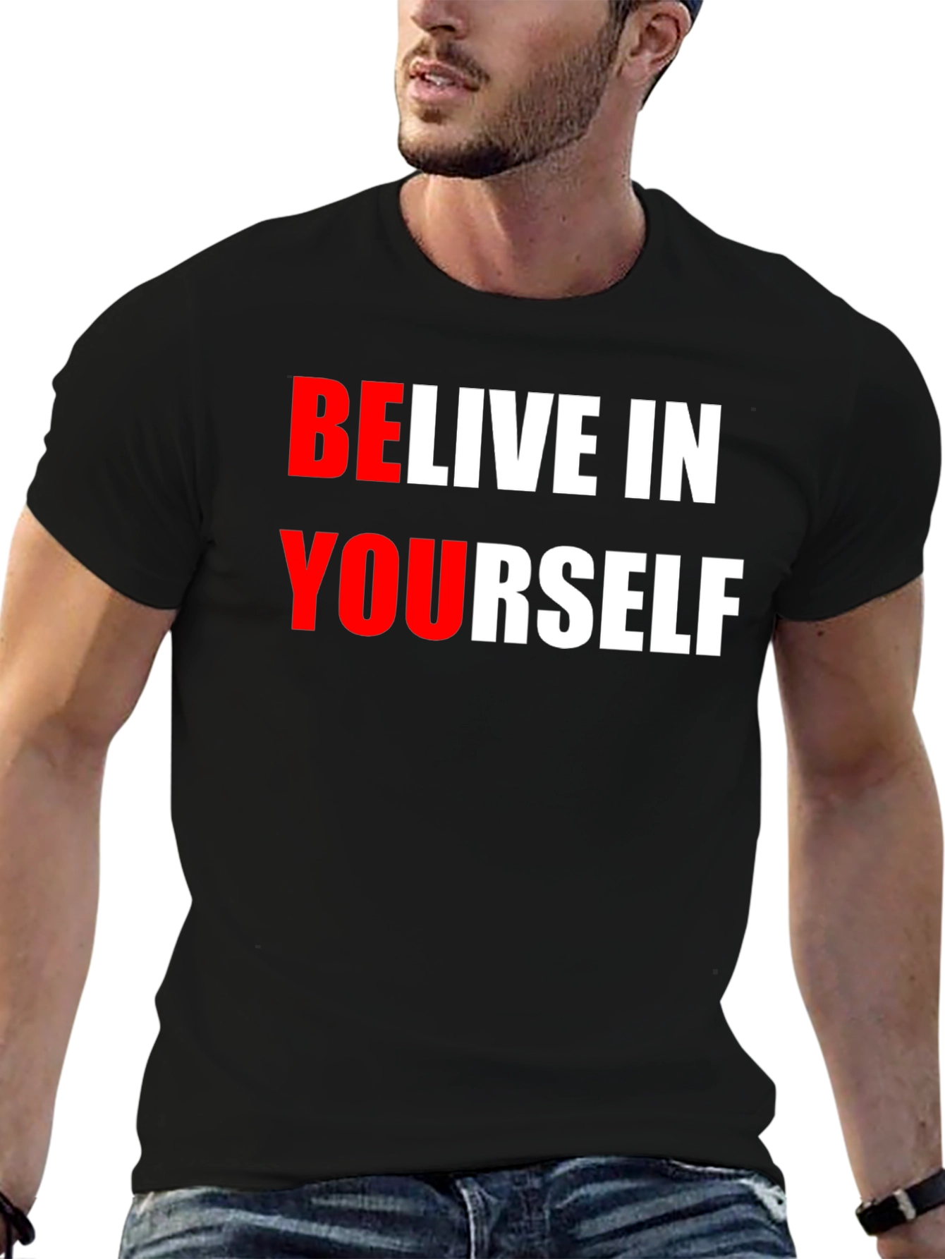 Believe In Yourself Graphic Tee - Black