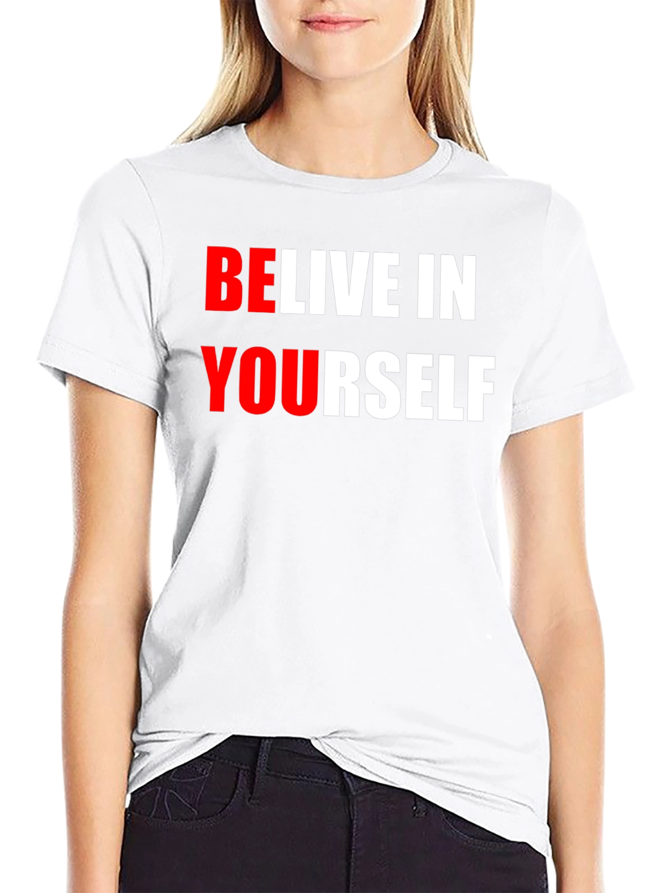 Believe In Yourself Graphic Tee - Black