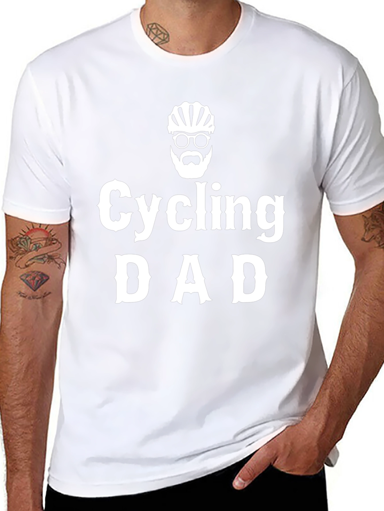 Cycling Dad T-Shirt - Black Cotton Tee
