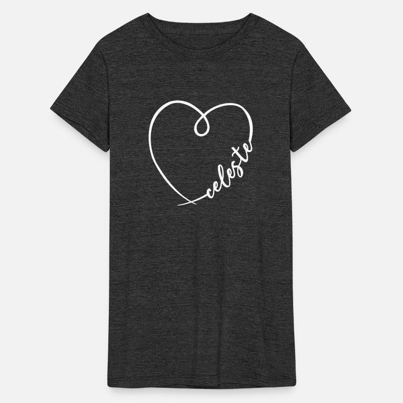 Celeste Name Heart Calligraphy