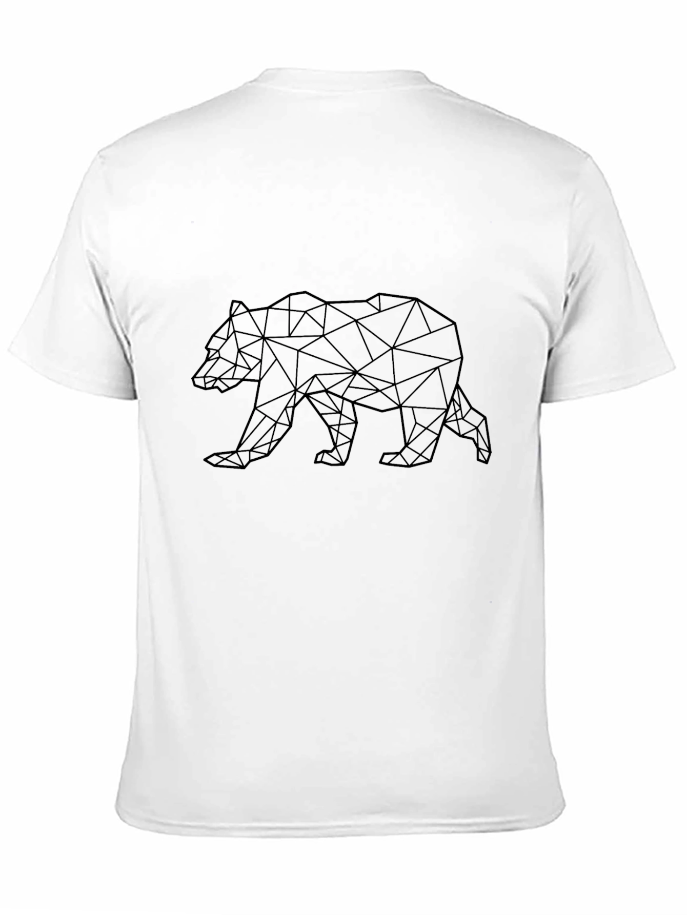 Geometric Bear Graphic Tee - Mens Black T-Shirt