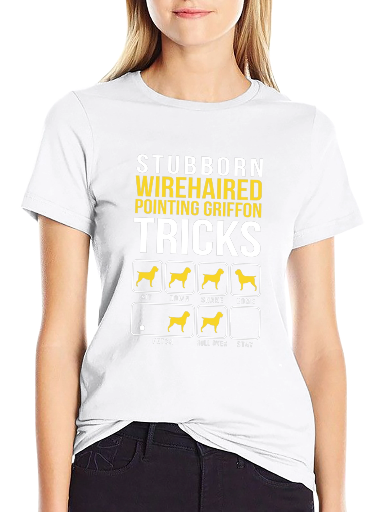Stubborn Wirehaired Griffon Tricks Graphic Tee