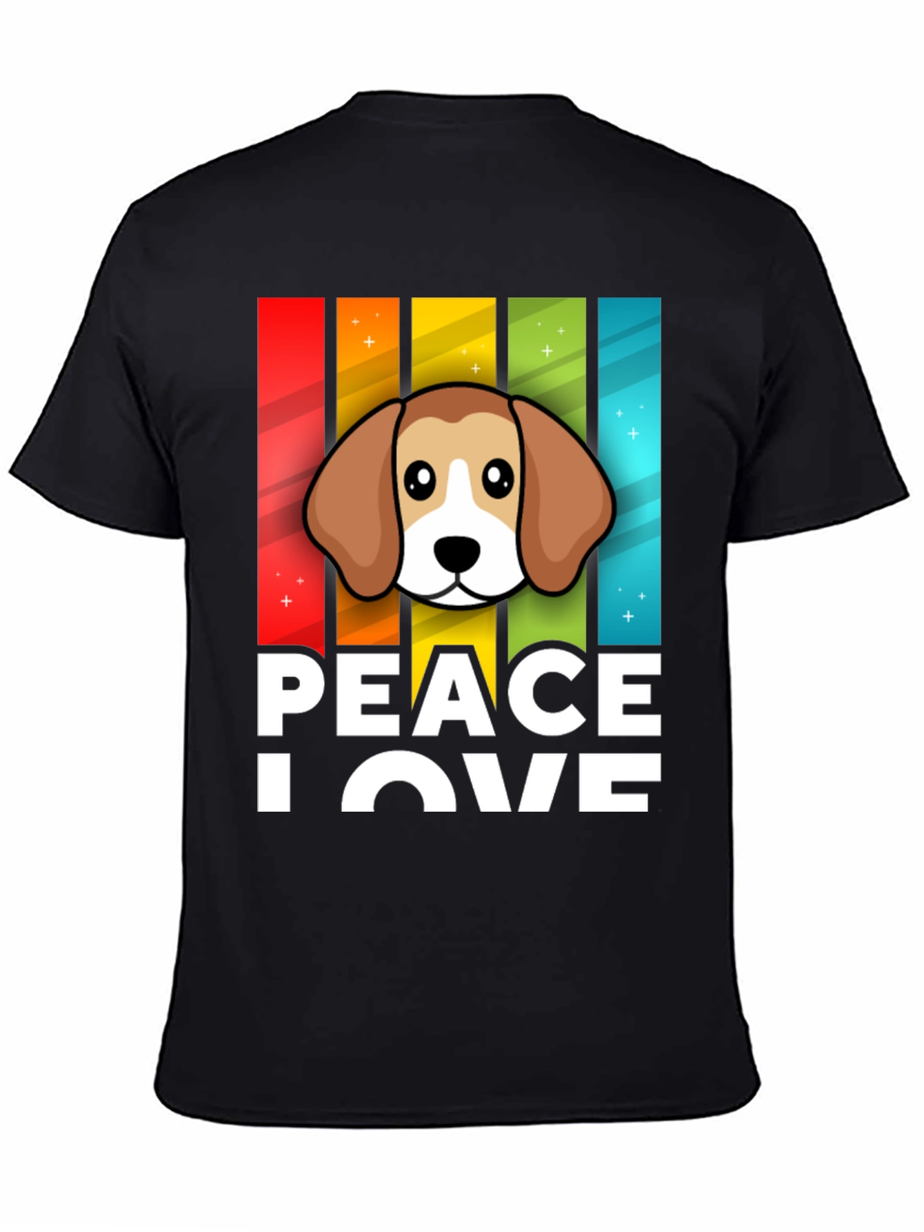 Peace Love Beagle T-Shirt - Fun Dog Graphic Tee