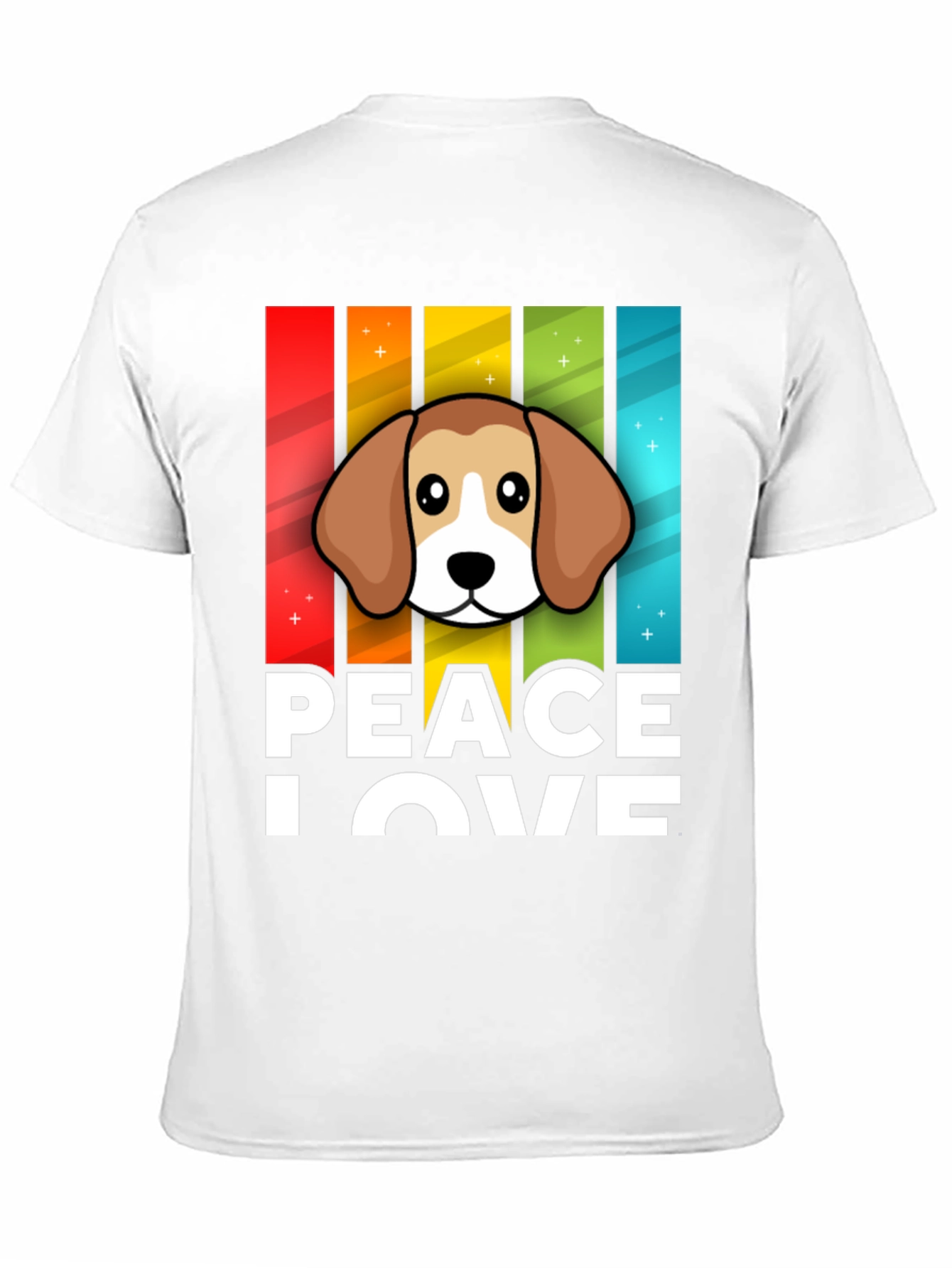 Peace Love Beagle T-Shirt - Fun Dog Graphic Tee