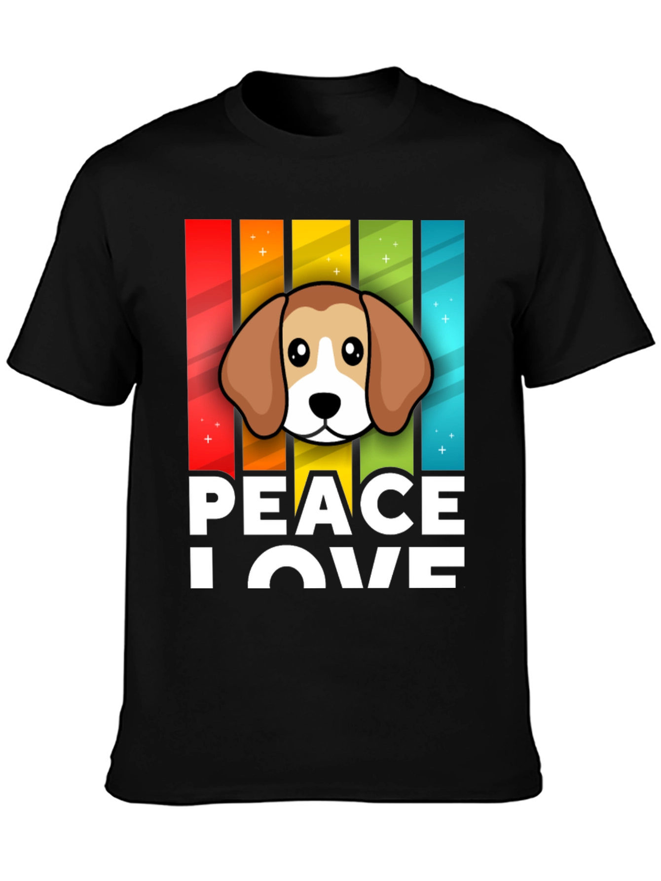 Peace Love Beagle T-Shirt - Fun Dog Graphic Tee