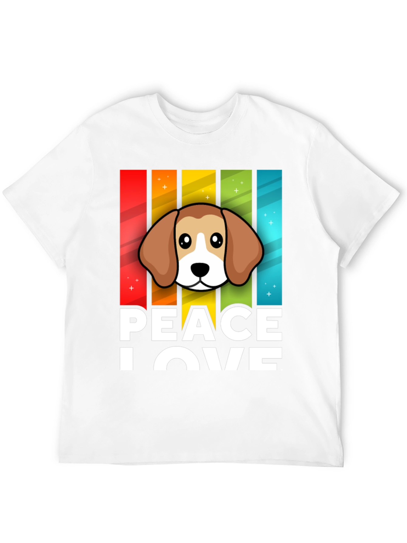 Peace Love Beagle T-Shirt - Fun Dog Graphic Tee