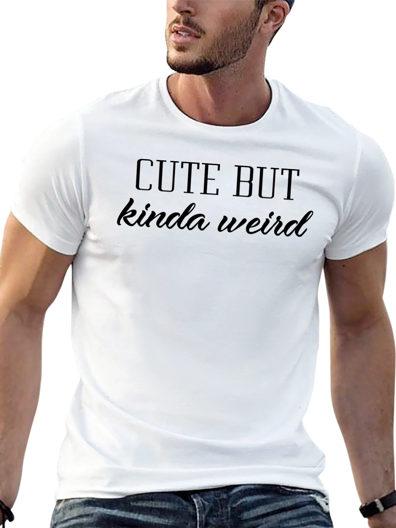 Cute But Kinda Weird Black Graphic Tee
