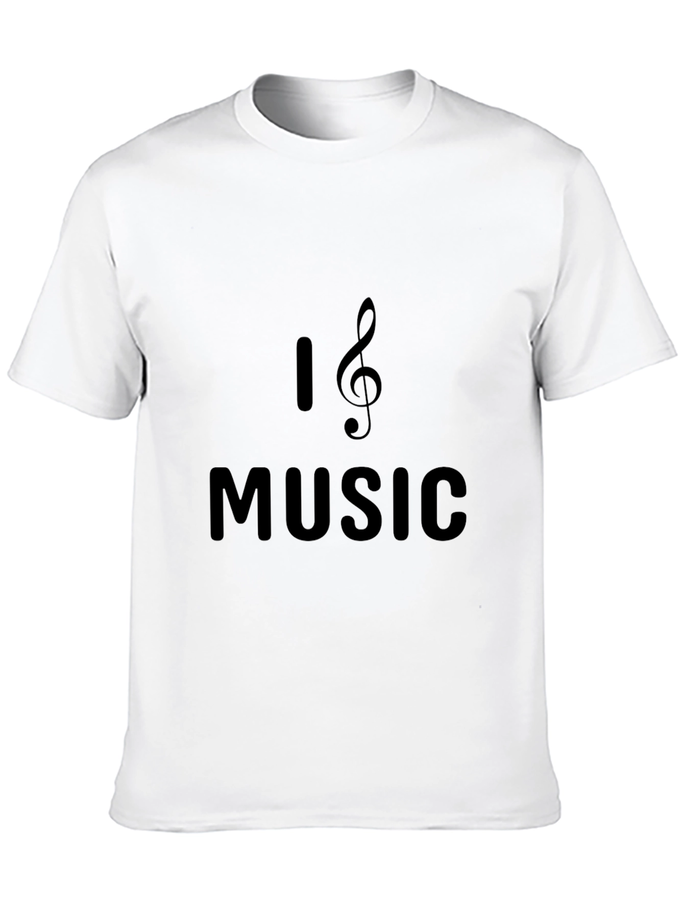 I Love Music Mens Black Graphic Tee