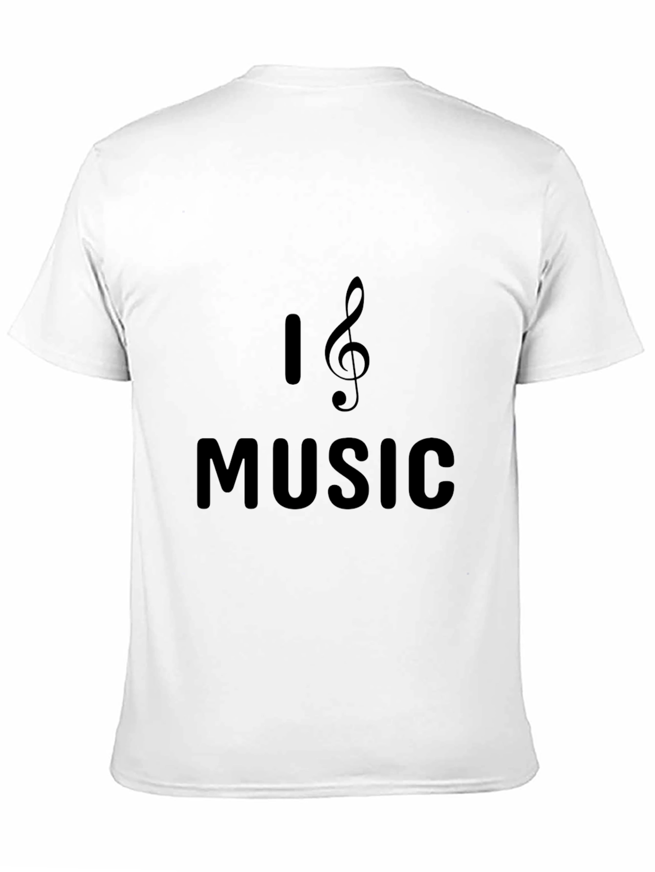I Love Music Mens Black Graphic Tee