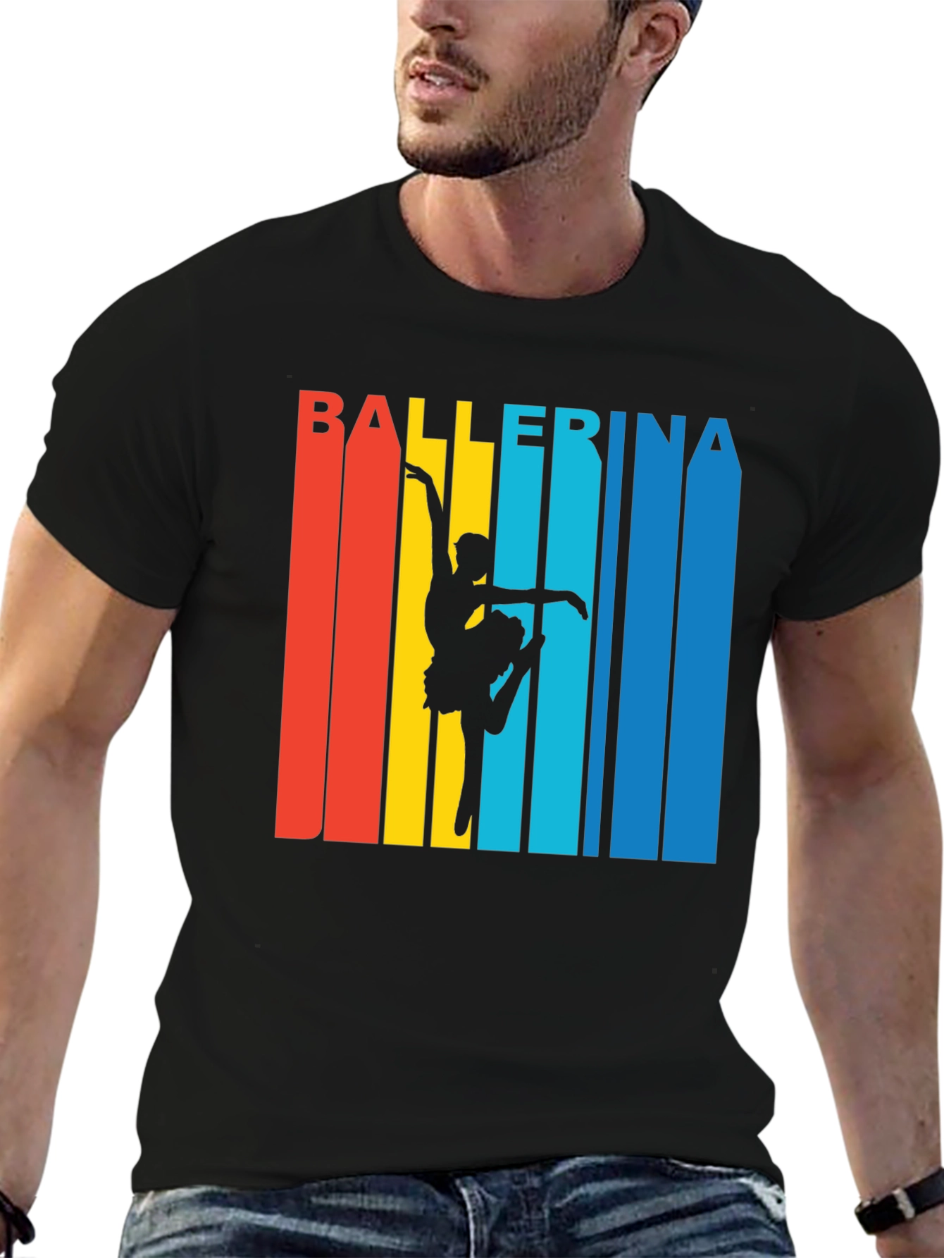 Ballerina Retro Style Graphic T-Shirt