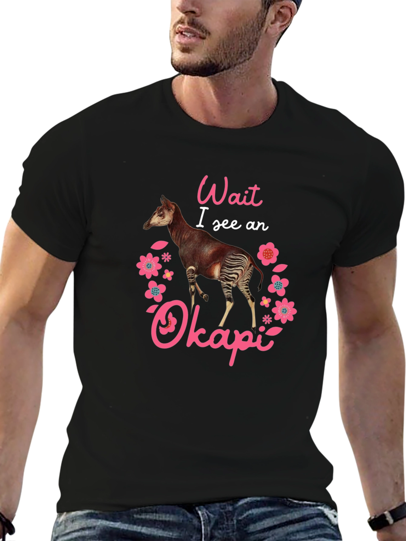 Okapi Animal Graphic Tee - Fun & Unique Design