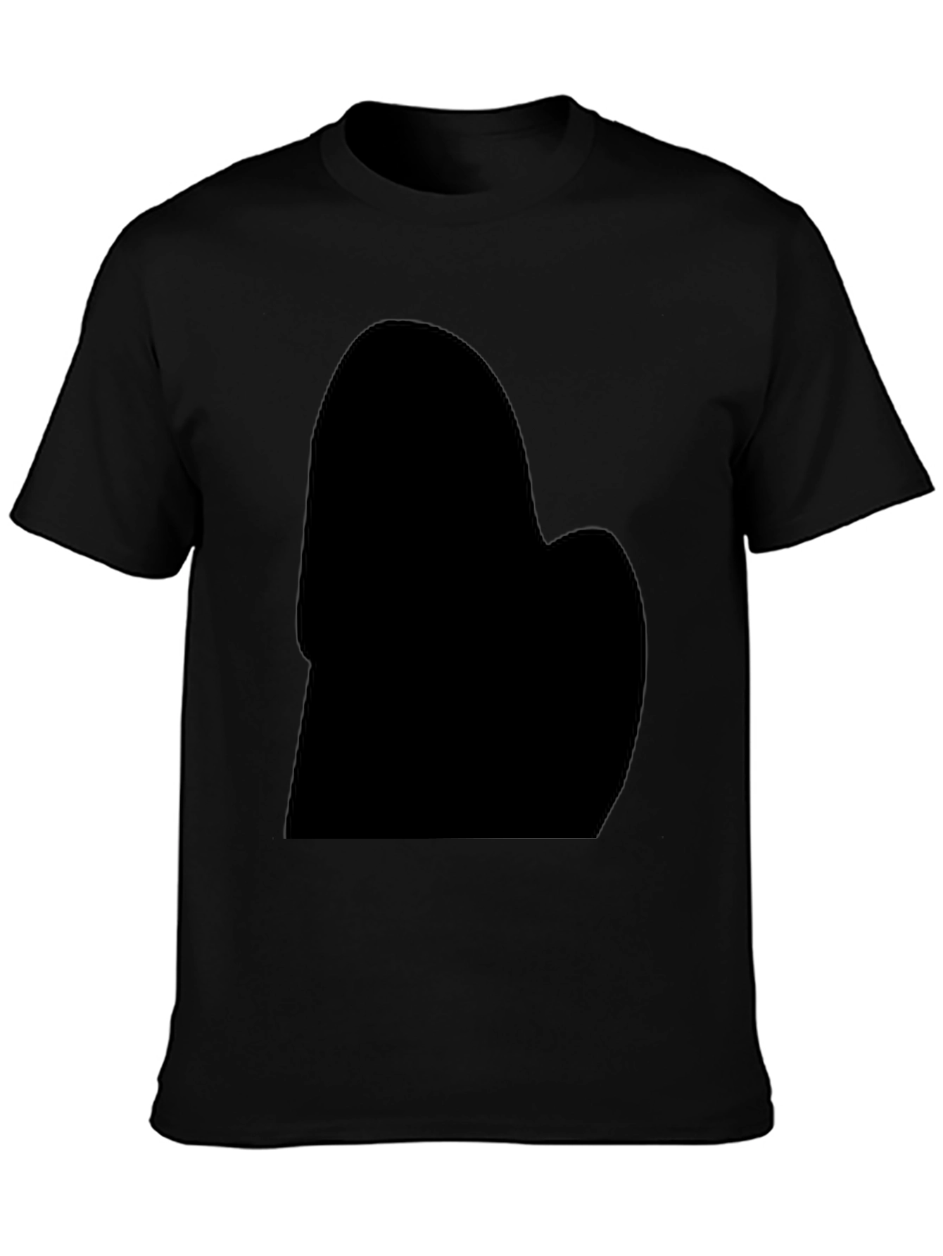 Mens Black Crew Neck Short Sleeve T-Shirt