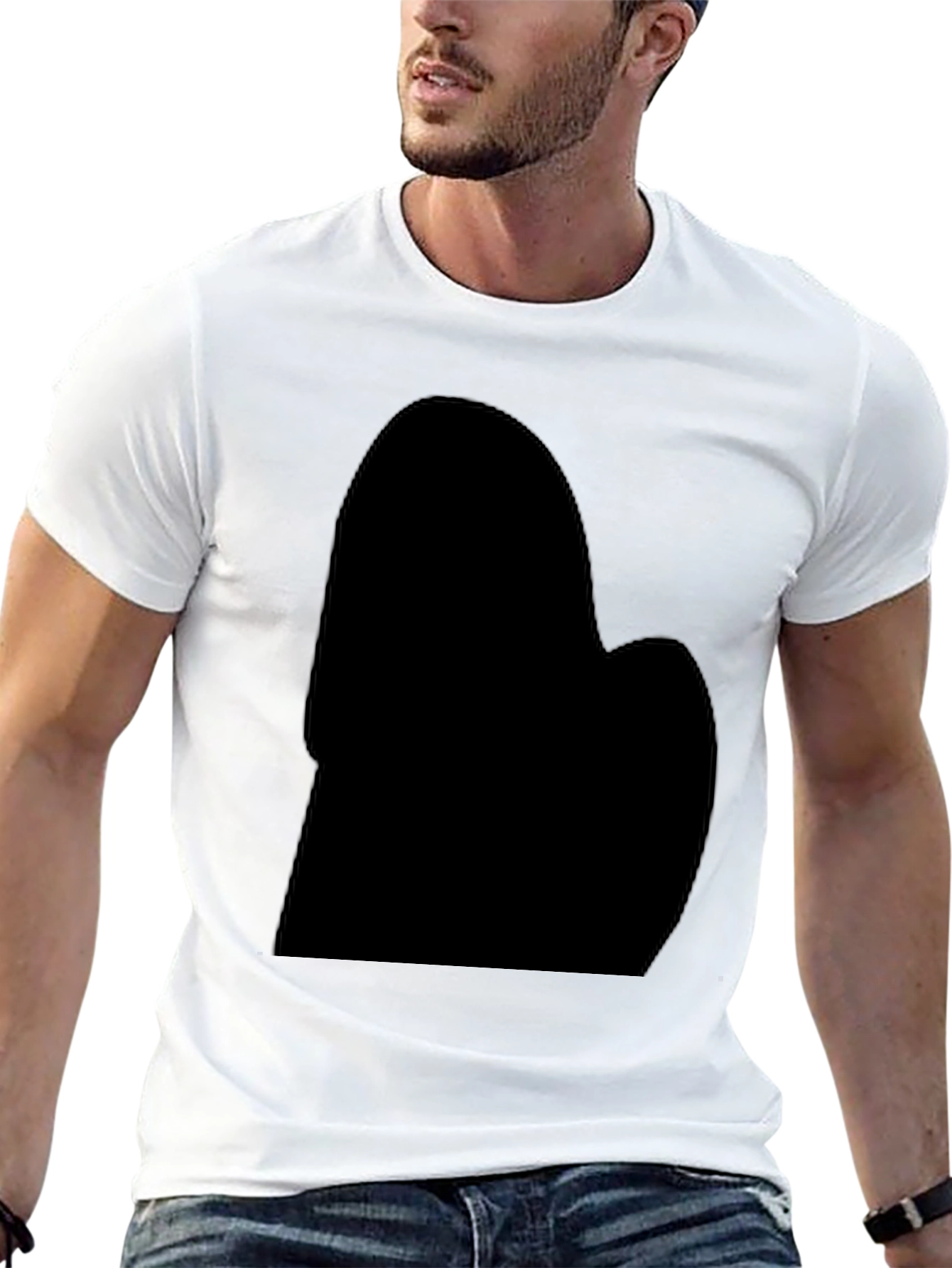Mens Black Crew Neck Short Sleeve T-Shirt