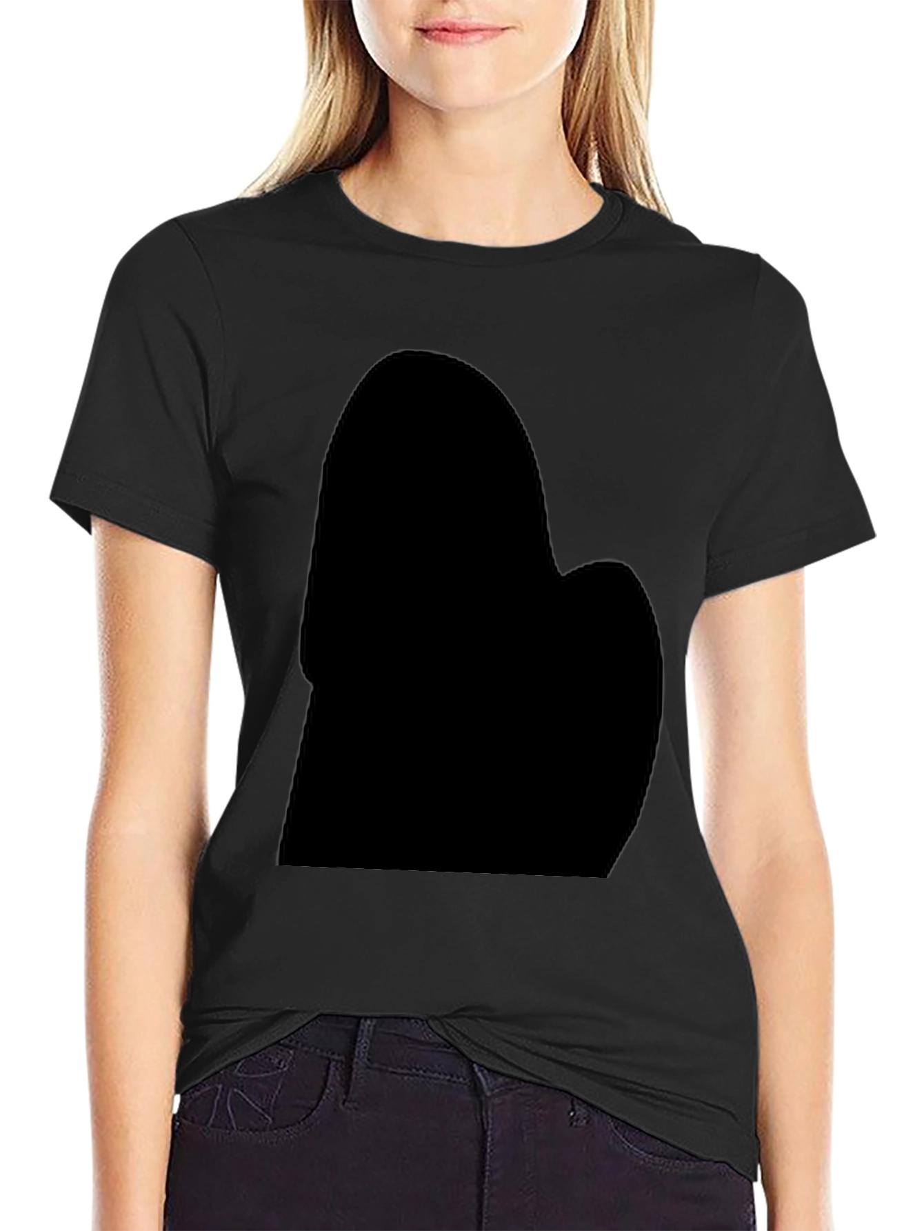 Mens Black Crew Neck Short Sleeve T-Shirt