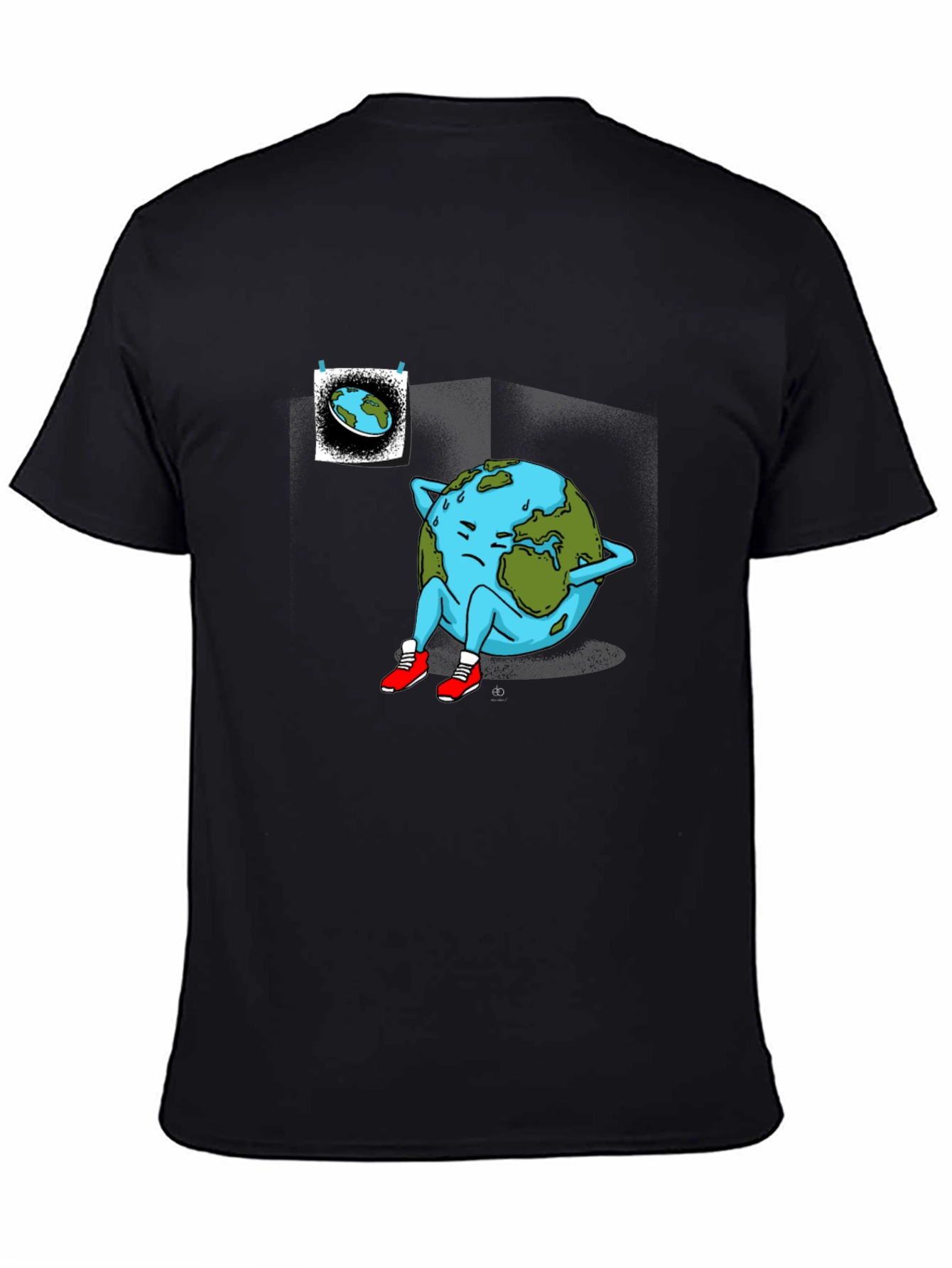 Earth Day Tee - Sad Earth Graphic Novelty T-Shirt